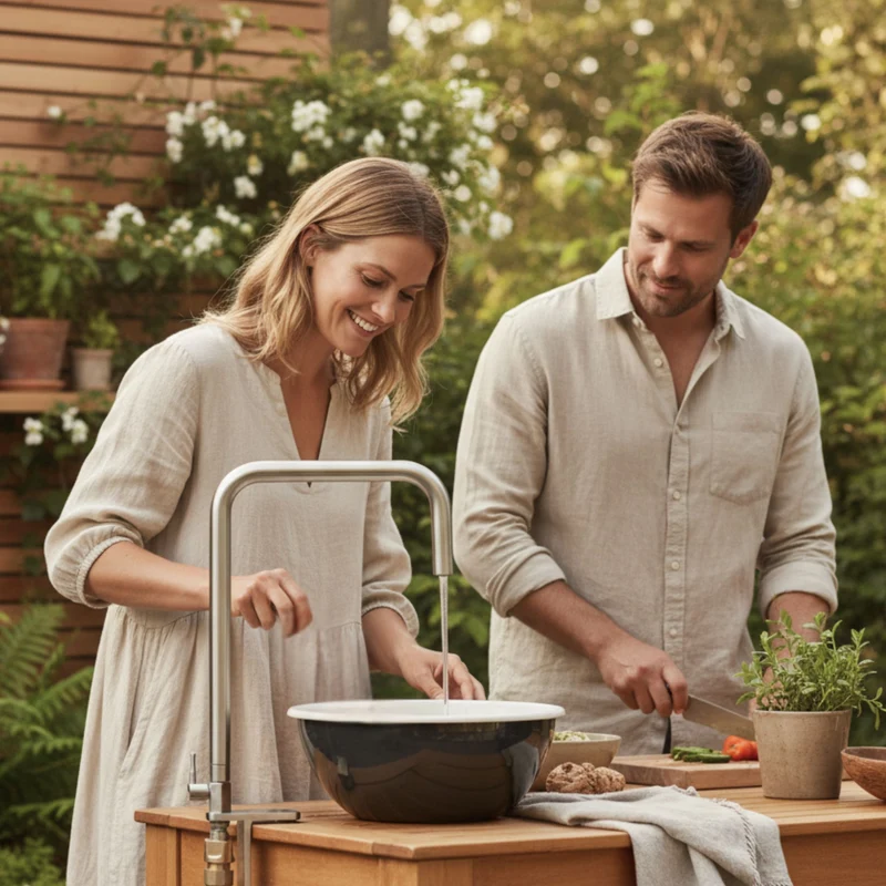 Flexibler Outdoor Wasserhahn
