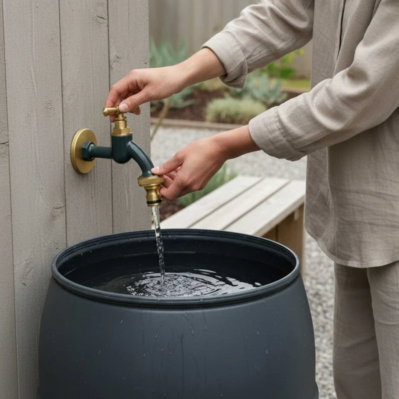 Wasserhahn Garten mit Rosettengarnitur