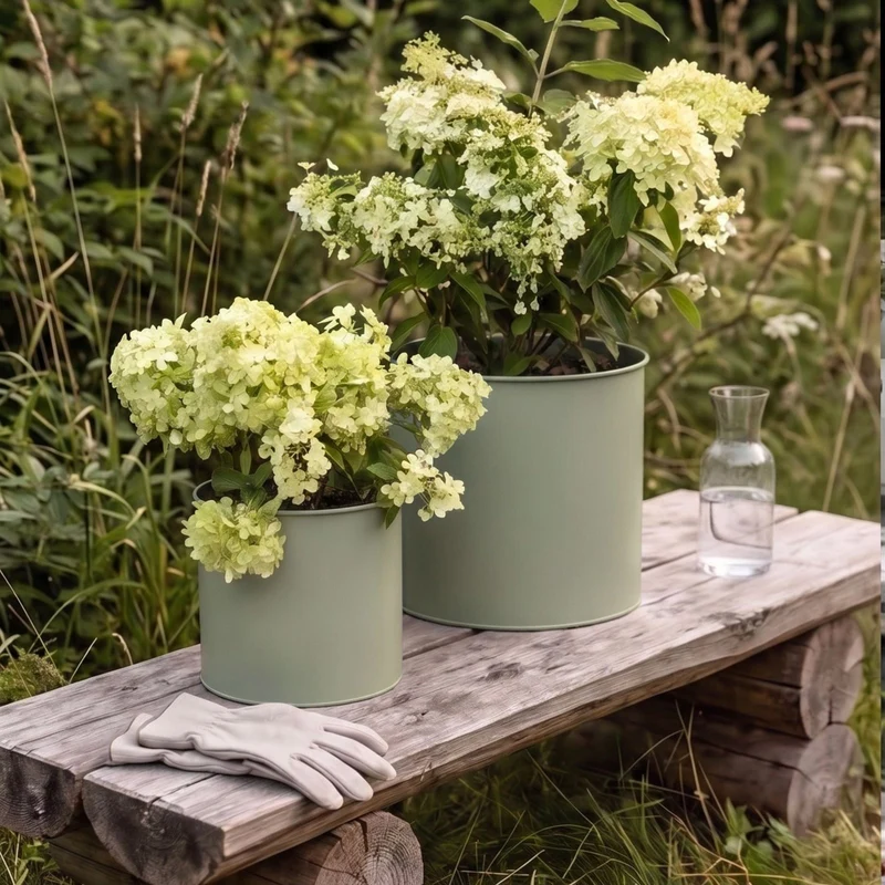 3er Blumentopf Set Metall