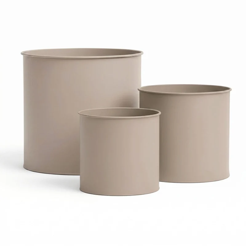 3er Blumentopf Set Metall