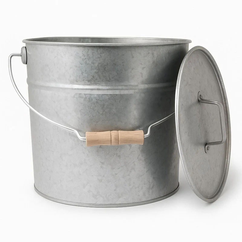Metalleimer mit Deckel
