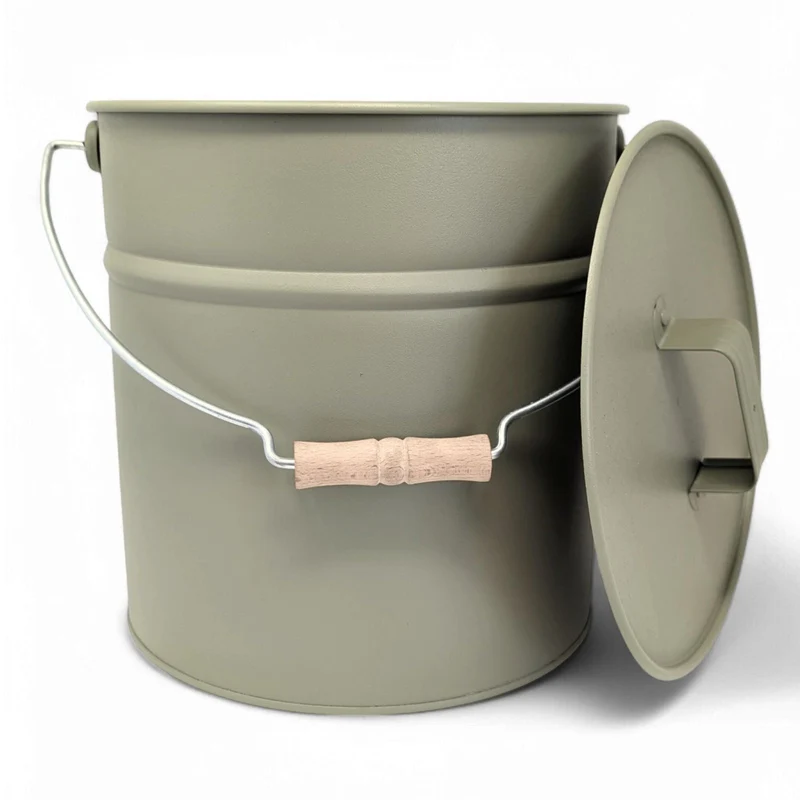 Metalleimer mit Deckel