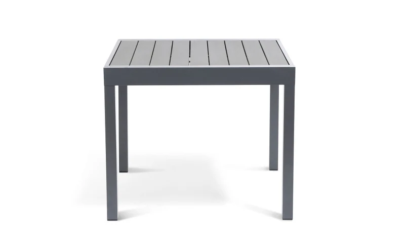 Table de jardin extensible en polywood 135-270cm gris anthracite