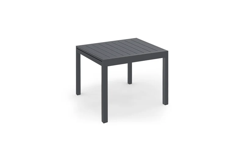Table de jardin extensible en polywood 90-180cm gris anthracite