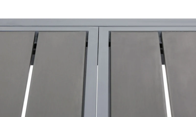 Table de jardin extensible en polywood 90-180cm gris anthracite