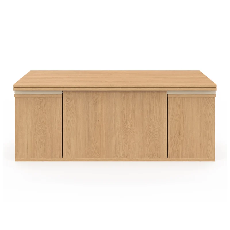 Table basse Tania 2 en 1 avec plateau dépliant et 4 assises