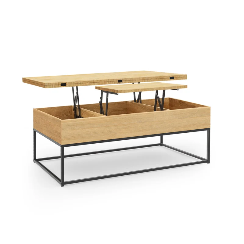 Table basse Memphis avec plateau relevable et dépliant