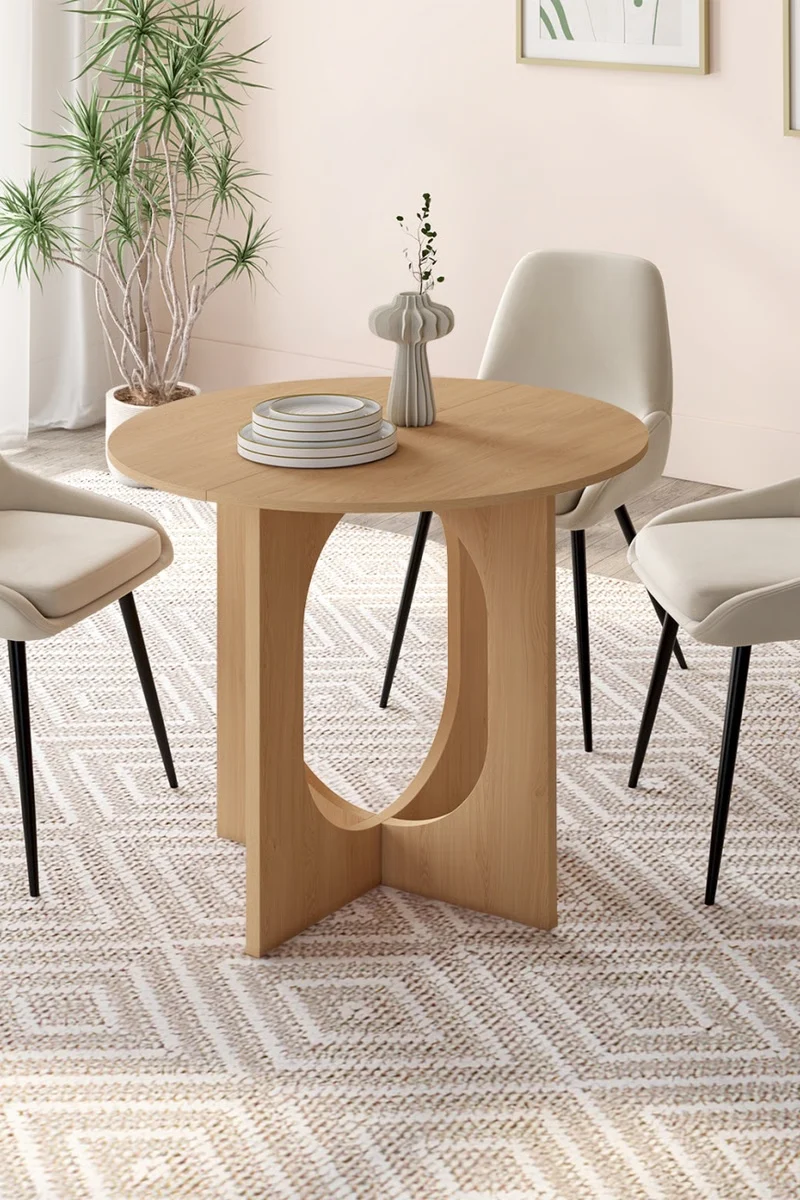 Table à manger ronde Mathis bois Ø80cm