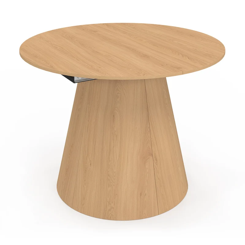 Table à manger ronde extensible Elvis bois Ø110-150cm