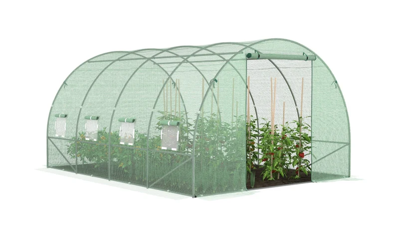 Serre tunnel de jardin 12m² verte bâche renforcée 130 gr/m² - Gamme maraichère
