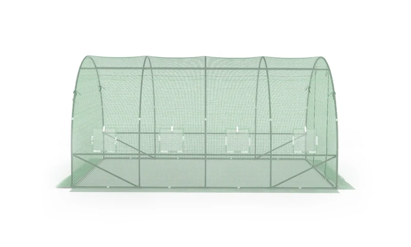 Serre tunnel de jardin 12m² verte bâche renforcée 130 gr/m² - Gamme maraichère