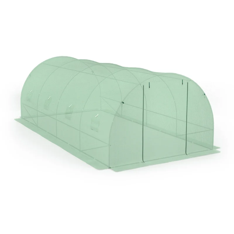 Serre de jardin 18m² verte bâche renforcée 130 gr/m² - gamme maraichère