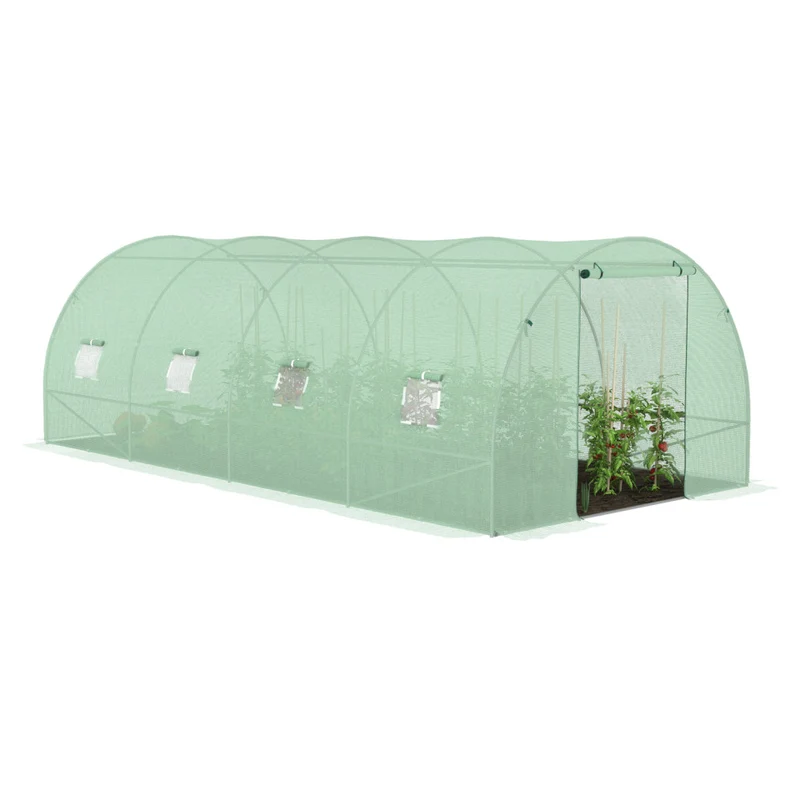 Serre de jardin 18m² verte bâche renforcée 130 gr/m² - gamme maraichère