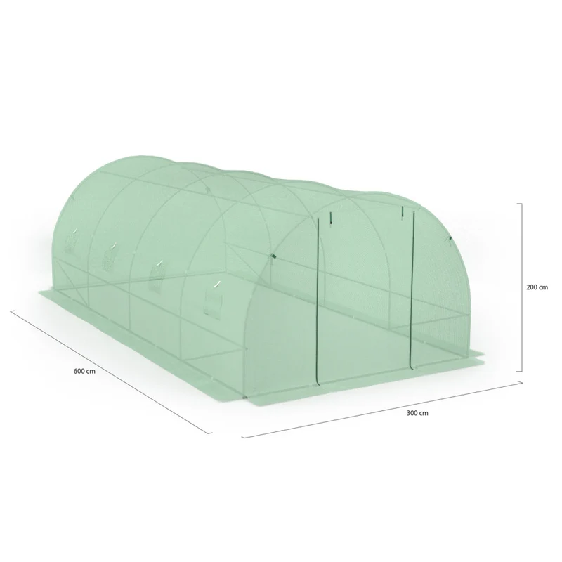 Serre de jardin 18m² verte bâche renforcée 130 gr/m² - gamme maraichère