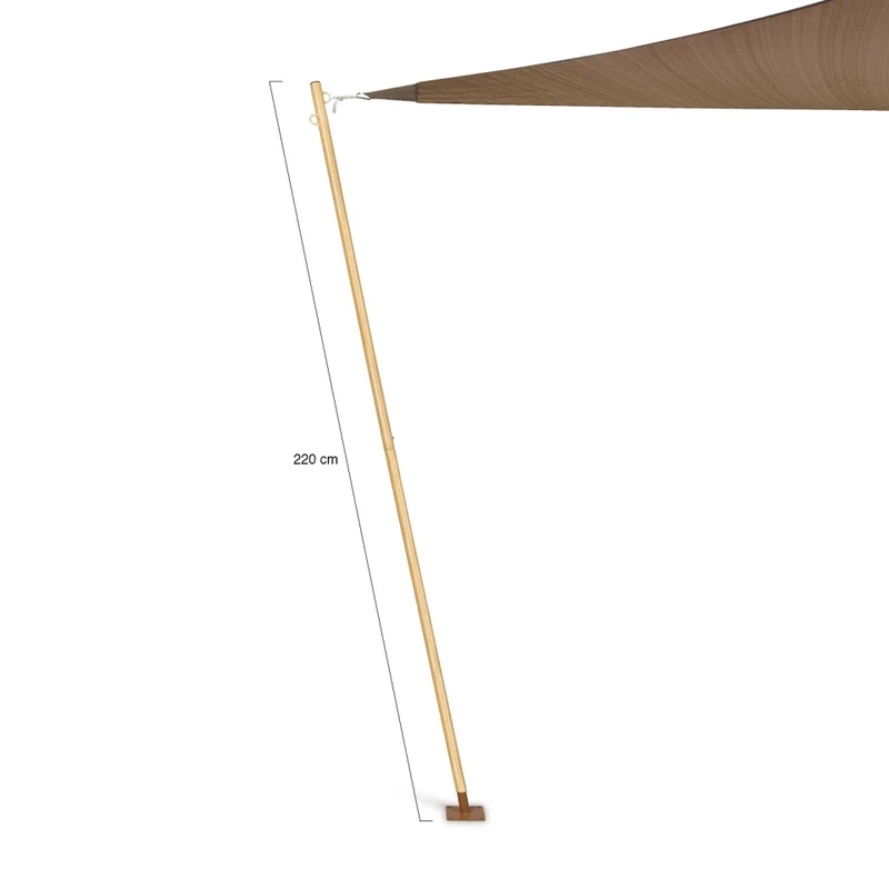 Poteaux ajustables pour voile d'ombrage effet bois - lot de 2