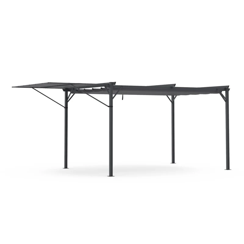 Pergola Marina en acier avec toit rétractable et inclinable 3x4m