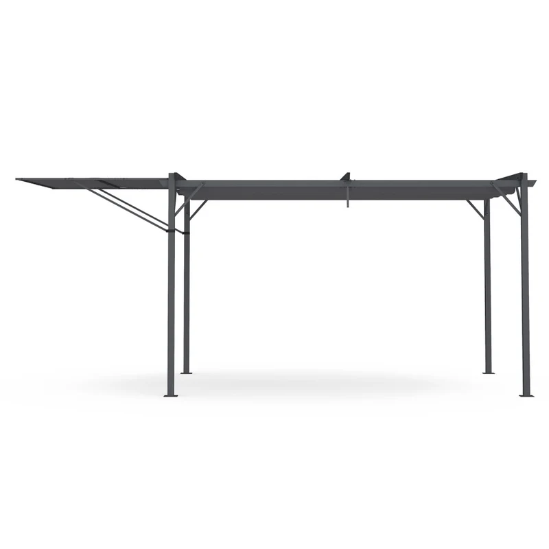 Pergola Marina en acier avec toit rétractable et inclinable 3x4m