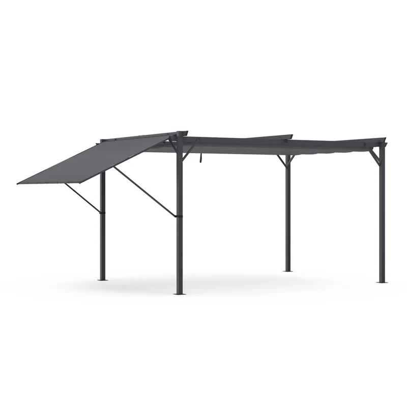 Pergola Marina en acier avec toit rétractable et inclinable 3x4m