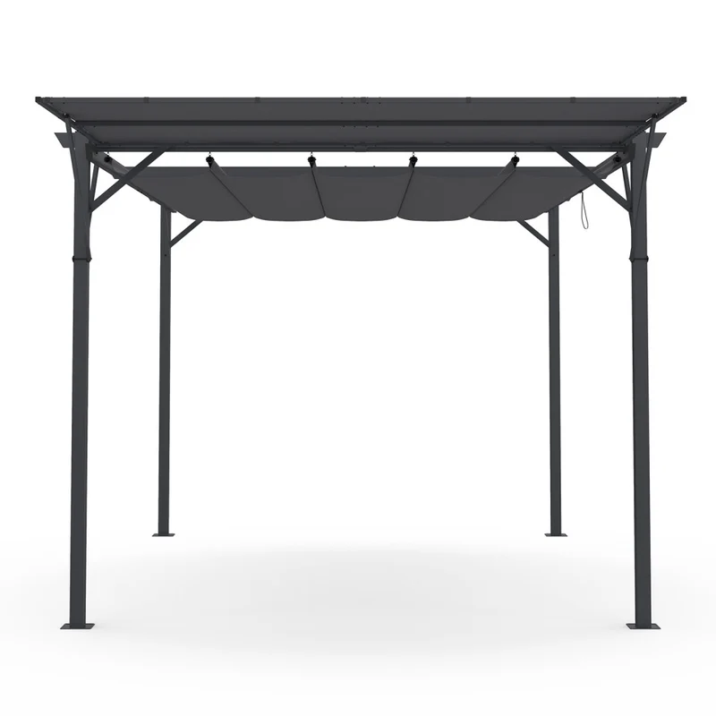 Pergola Marina en acier avec toit rétractable et inclinable 3x4m