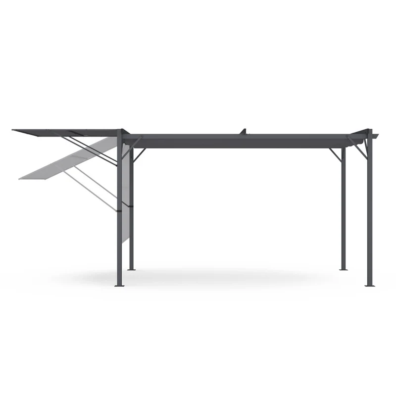 Pergola Marina en acier avec toit rétractable et inclinable 3x4m