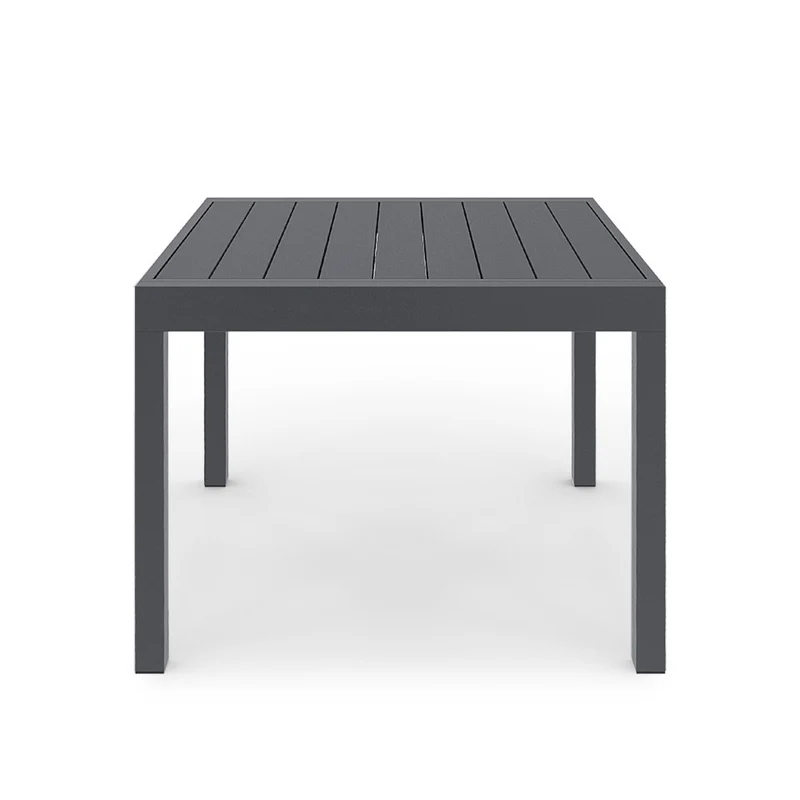 Ensemble repas extensible 8 places en polywood gris