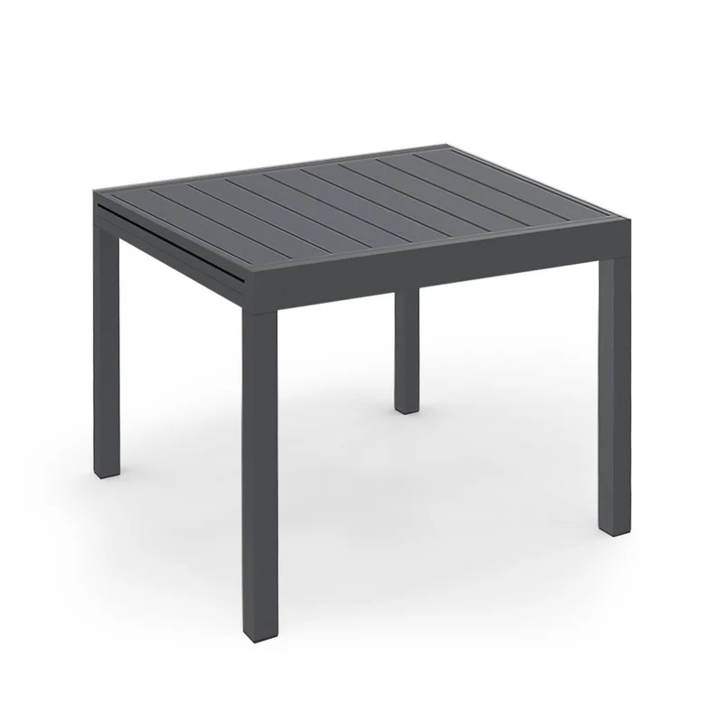 Ensemble repas extensible 8 places en polywood gris