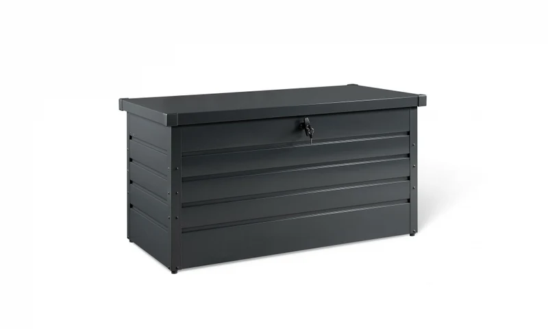 Coffre de rangement pour extérieur gris anthracite en métal 350L