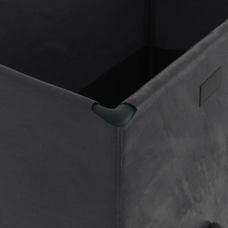 Coffre de rangement pour extérieur gris anthracite avec bâche 600L