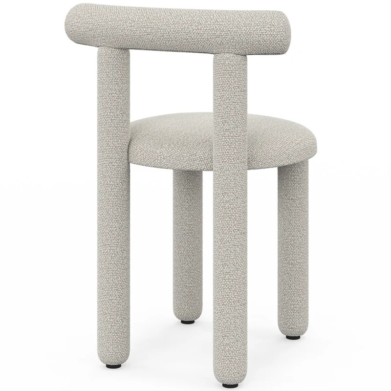 Chaises Rania tissu bouclette crème - lot de 2