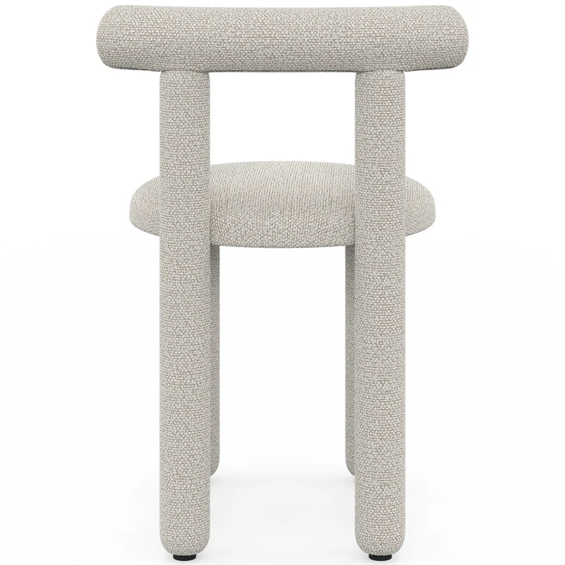 Chaises Rania tissu bouclette crème - lot de 2
