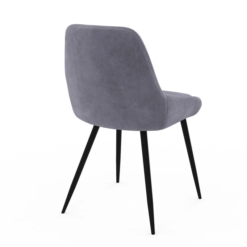 Chaises Olivia assise mix de couleurs : 1x crème, 1x gris clair, 1x gris foncé et 1x rose - lot de 4
