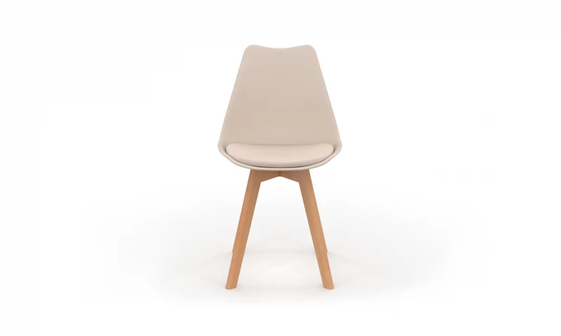 Chaises Nordia assise mix de couleurs : 2x beige, 1x gris foncé et 1x terracotta - lot de 4