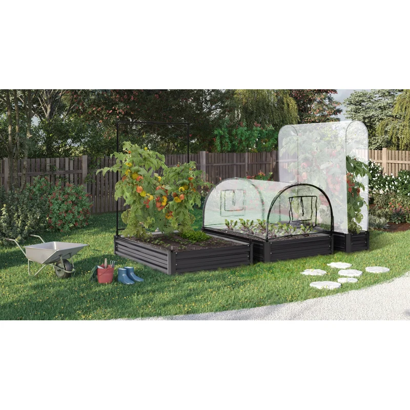 Carrés et serres de potager kit complet en métal