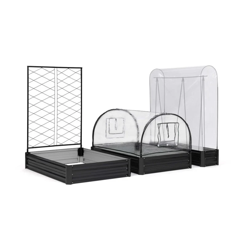 Carrés et serres de potager kit complet en métal