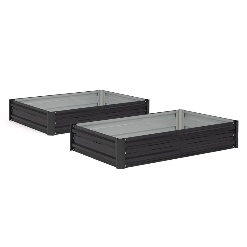 Carrés de potager en métal 115x80x20cm - lot de 2