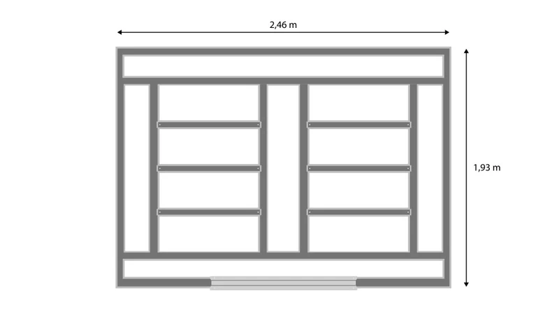 Abri de jardin en métal Tulum 8,4m3 avec plancher