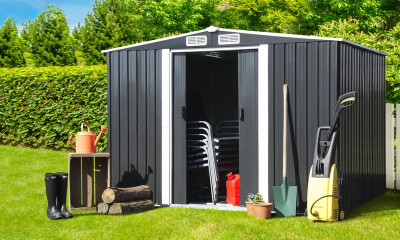Abri de jardin en métal Tulum 8,4m3 avec plancher