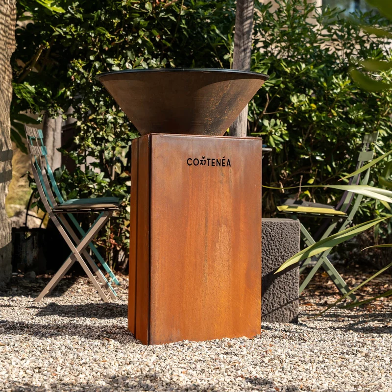 Brasero plancha en acier Corten - Tradition 60 cm