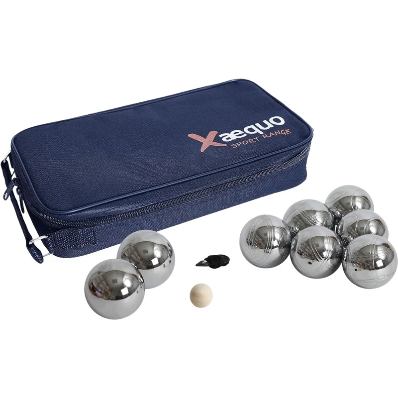 Jeu de Pétanque en Métal – 8 Boules avec Housse de Transport, Cochonnet et Cordon de Mesure