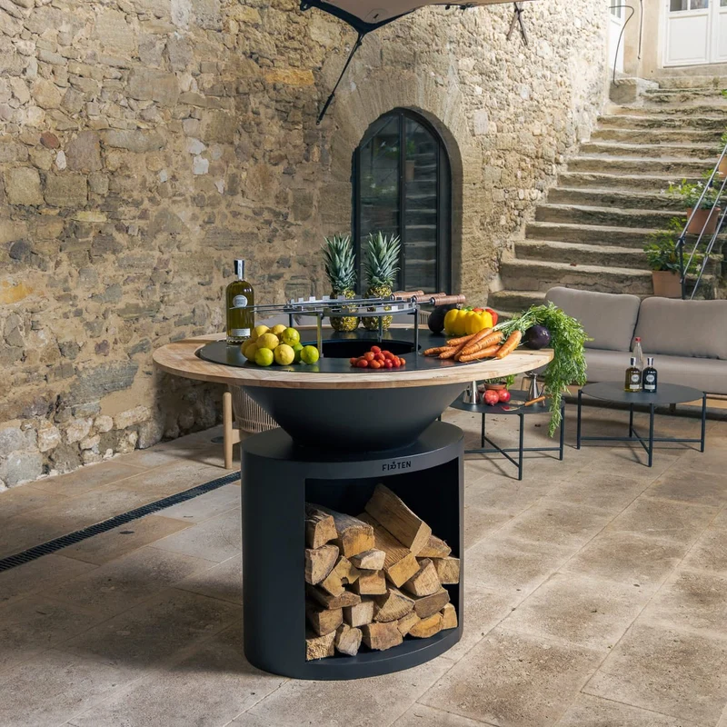 Brasero plancha Ellipse 120 thermolaqué noir