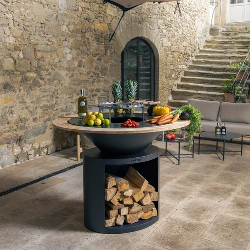 Brasero plancha Ellipse 100 thermolaqué noir