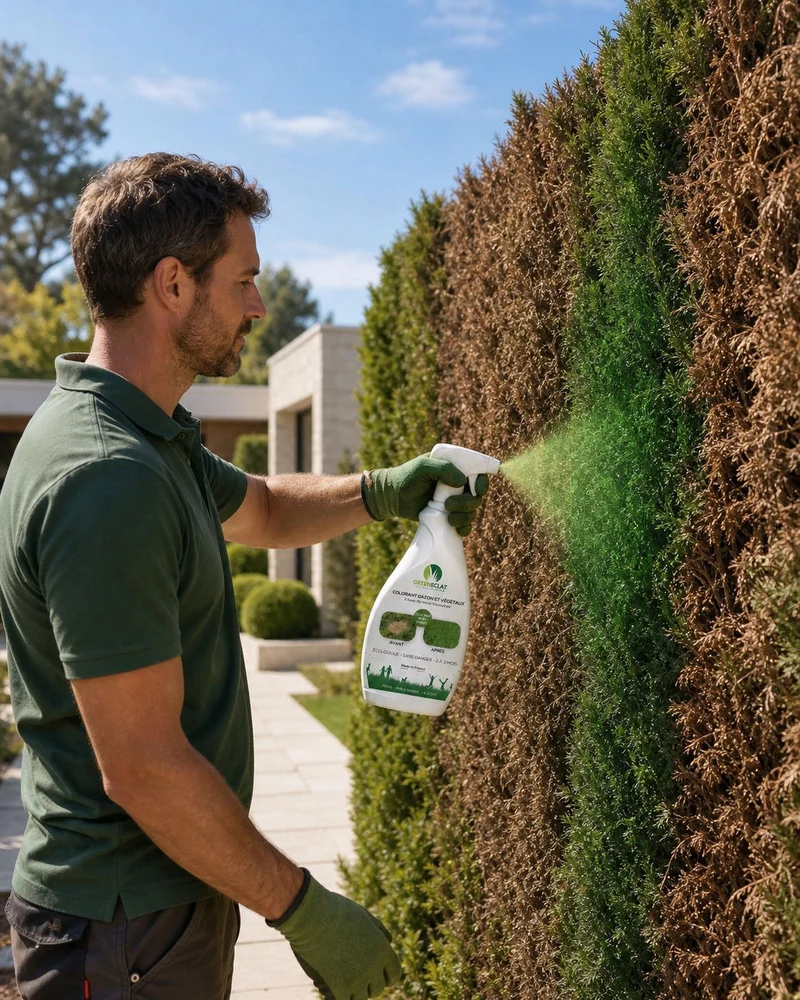 Colorant naturel gazon et thuyas vert forêt - résultat immédiat - 750ml + 5 recharges