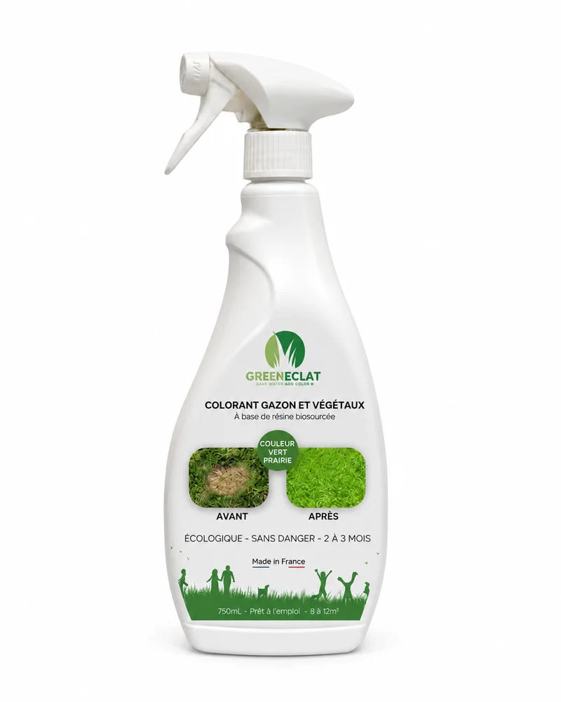 Colorant naturel gazon et buis vert prairie - résultat immédiat - 750ml + 5 recharges