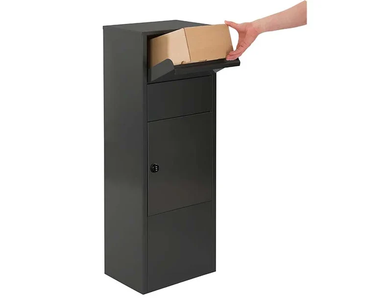 Boîte aux lettres pour paquets Hannovre noire mat