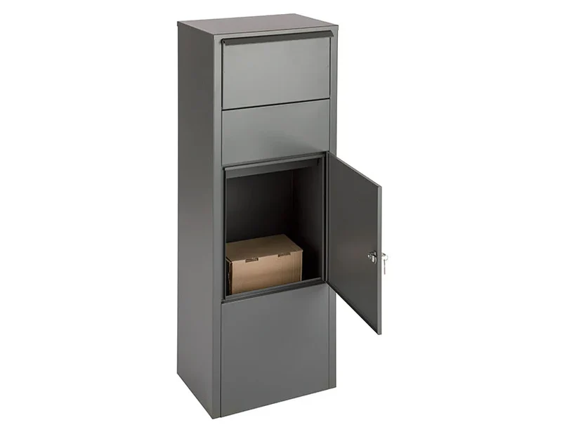 Boîte aux lettres pour paquets verticale Hannovre noire mate