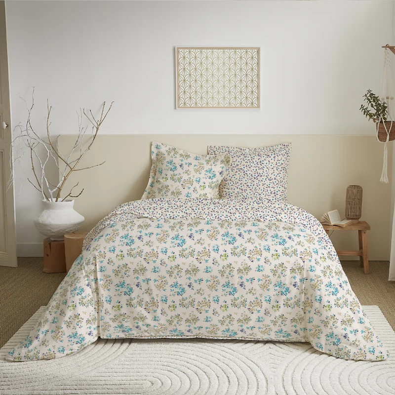 Pack Complet Housse de couette Imprimé 240 x 220 cm - Drap housse 140 x 190 cm 9 modèles au choix