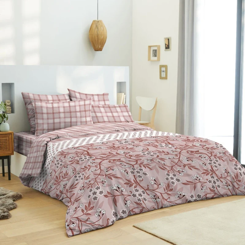 Pack Complet Housse de couette Imprimé 260 x 240 cm - Drap housse 160 x 200 cm 5 modèles au choix