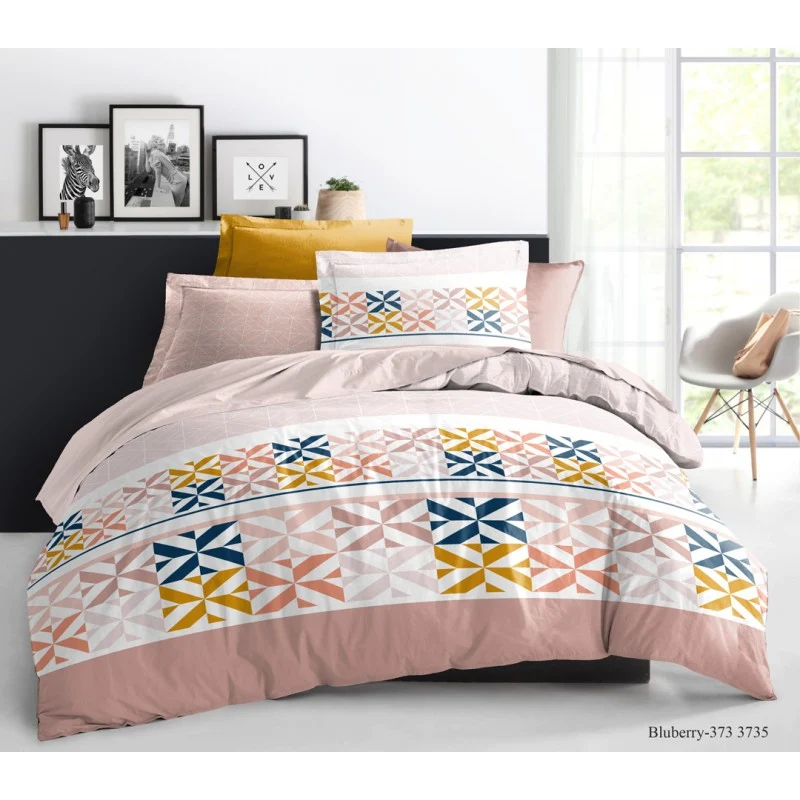 Pack Complet Housse de couette Imprimé 240 x 220 cm - Drap housse 140 x 190 cm 9 modèles au choix