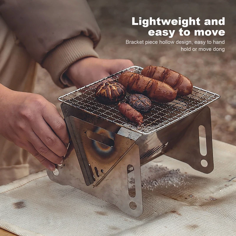 Portable Pliant Mini Barbecue Four En Acier Inoxydable Barbecue Grill. Ménage Pique-Nique Camping Barbecue Outils Amovible Charcoal Grill