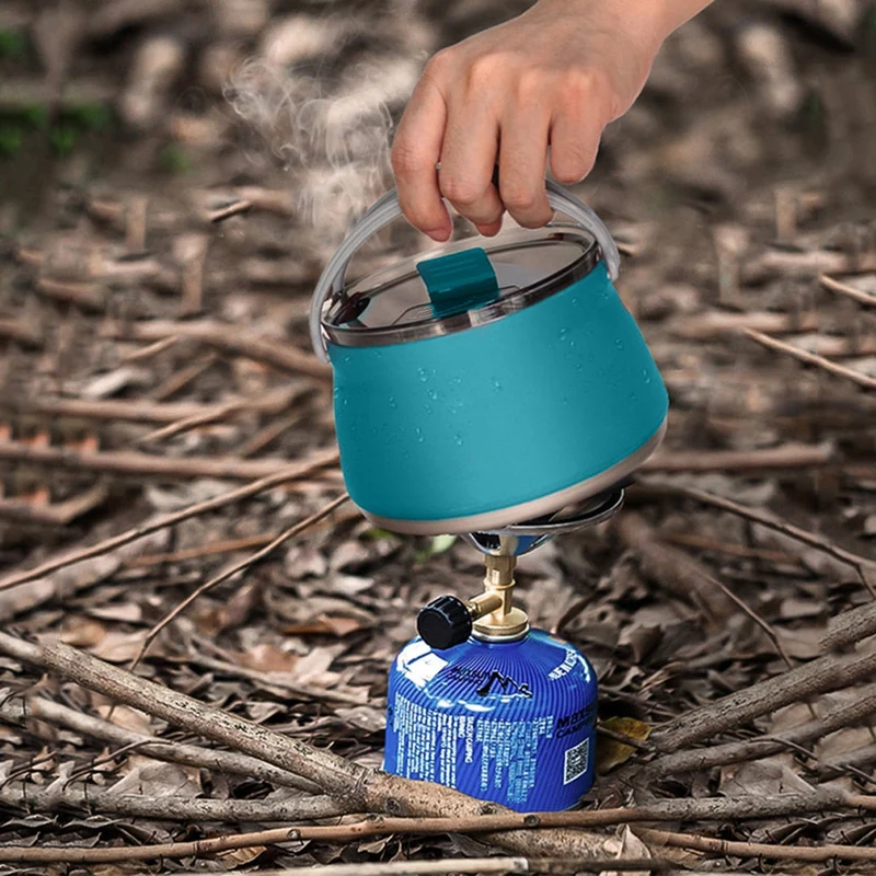 3 pcs Silicone Pliant Bouilloire Tasse Bol Ensemble Portable Camping Vaisselle pour Camping En Plein Air Résistance À Haute Température Couverts